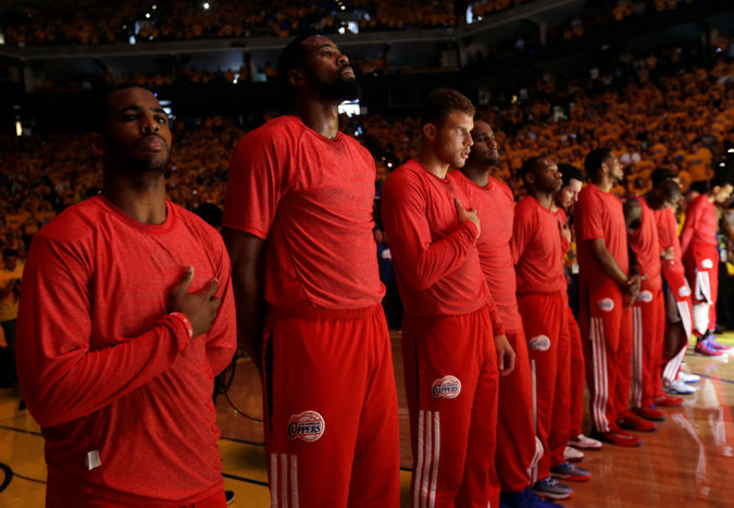 Clippers players wore their practice shirts inside out