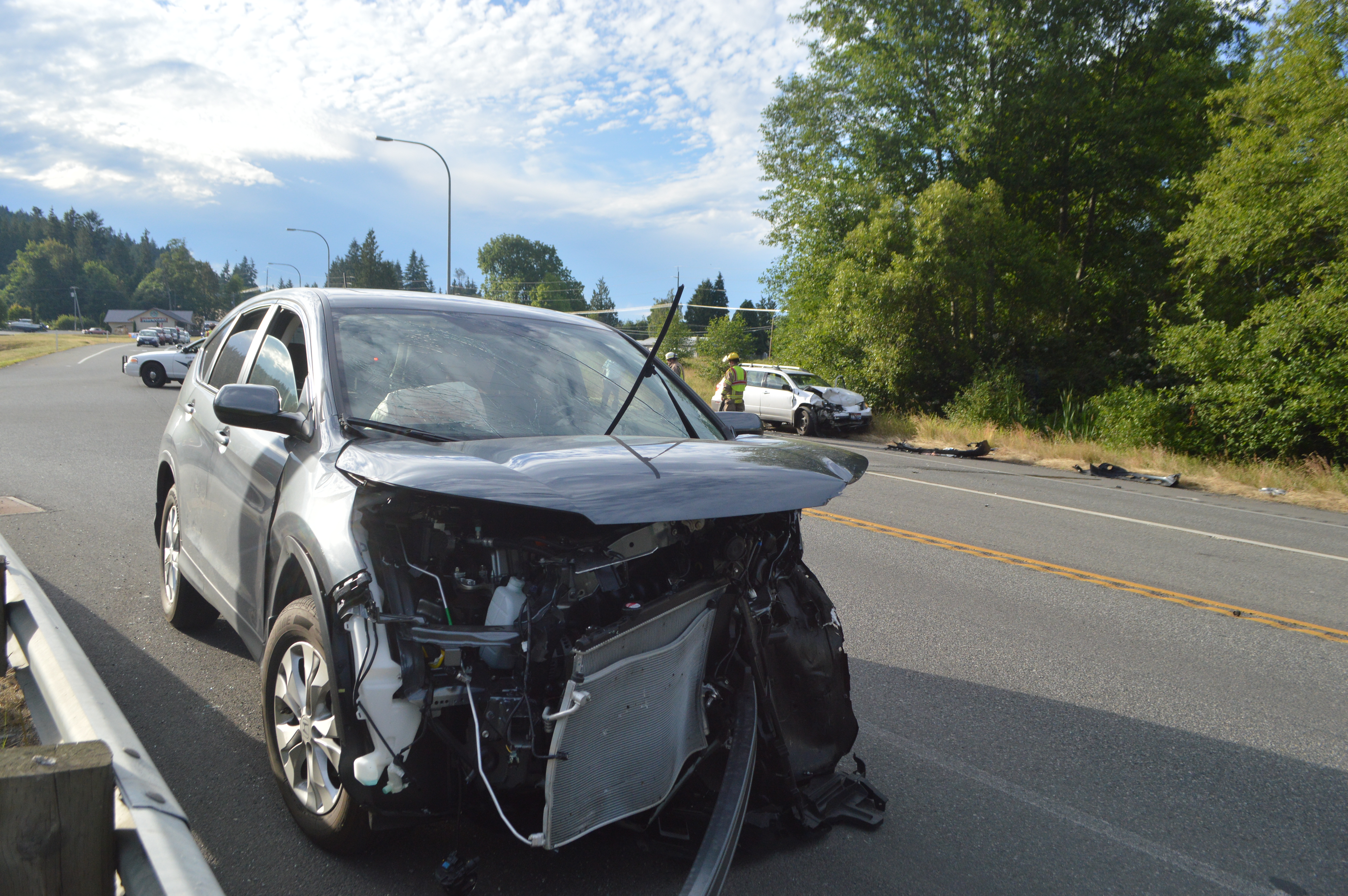 The scene of the wreck on U.S. Highway 101 near 7 Cedars Casino in Blyn. Joe Smillie/Peninsula Daily News