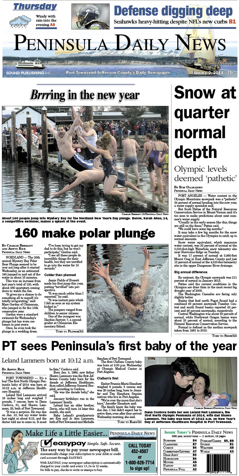 Today's front page for Jefferson County readers.