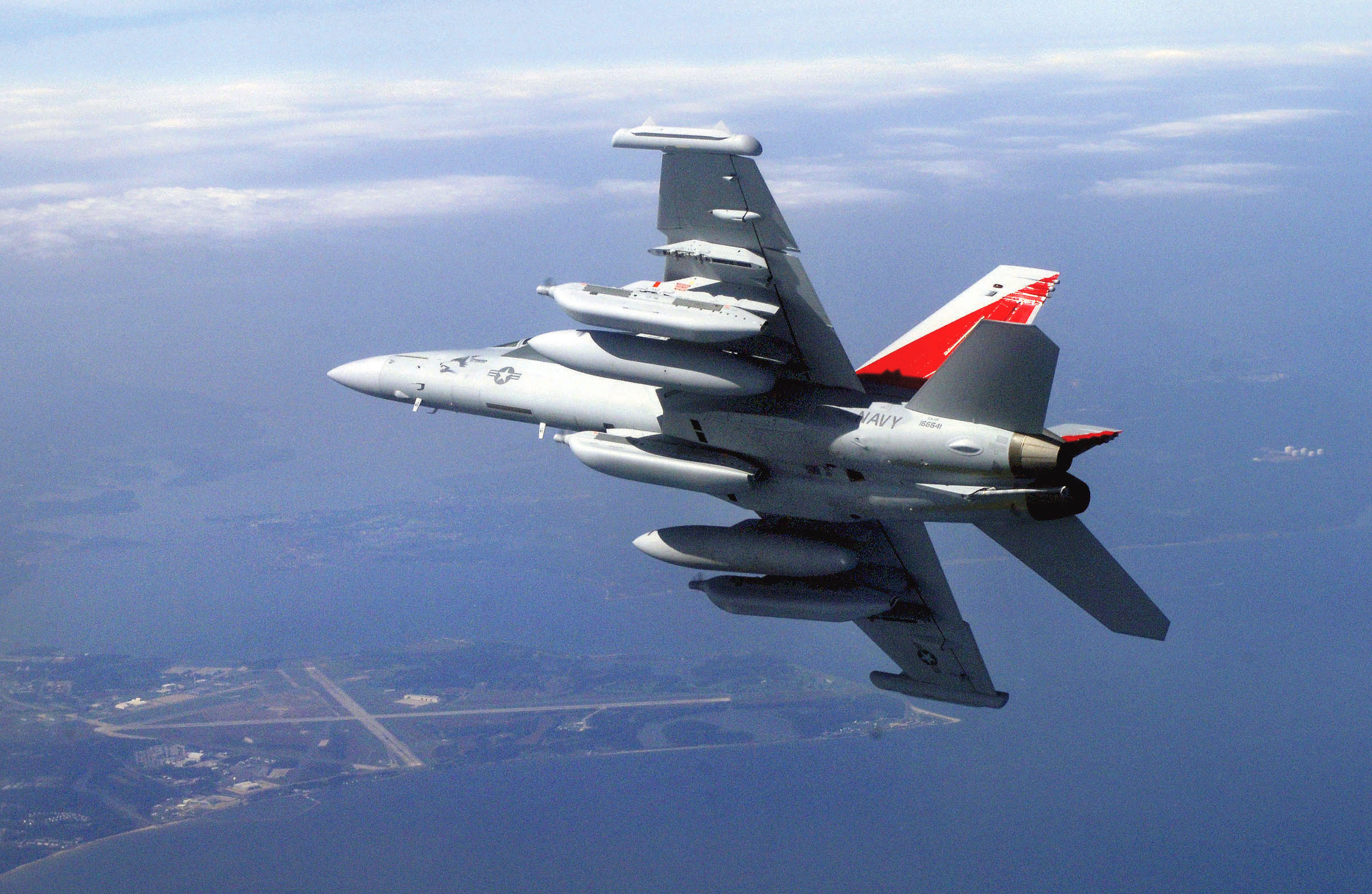 A Navy EA-6B Growler in flight. U.S. Navy