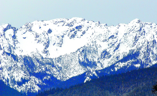 Snow coats Klahhane Ridge at Olympic National Park on Thursday. Keith Thorpe/Peninsula Daily News