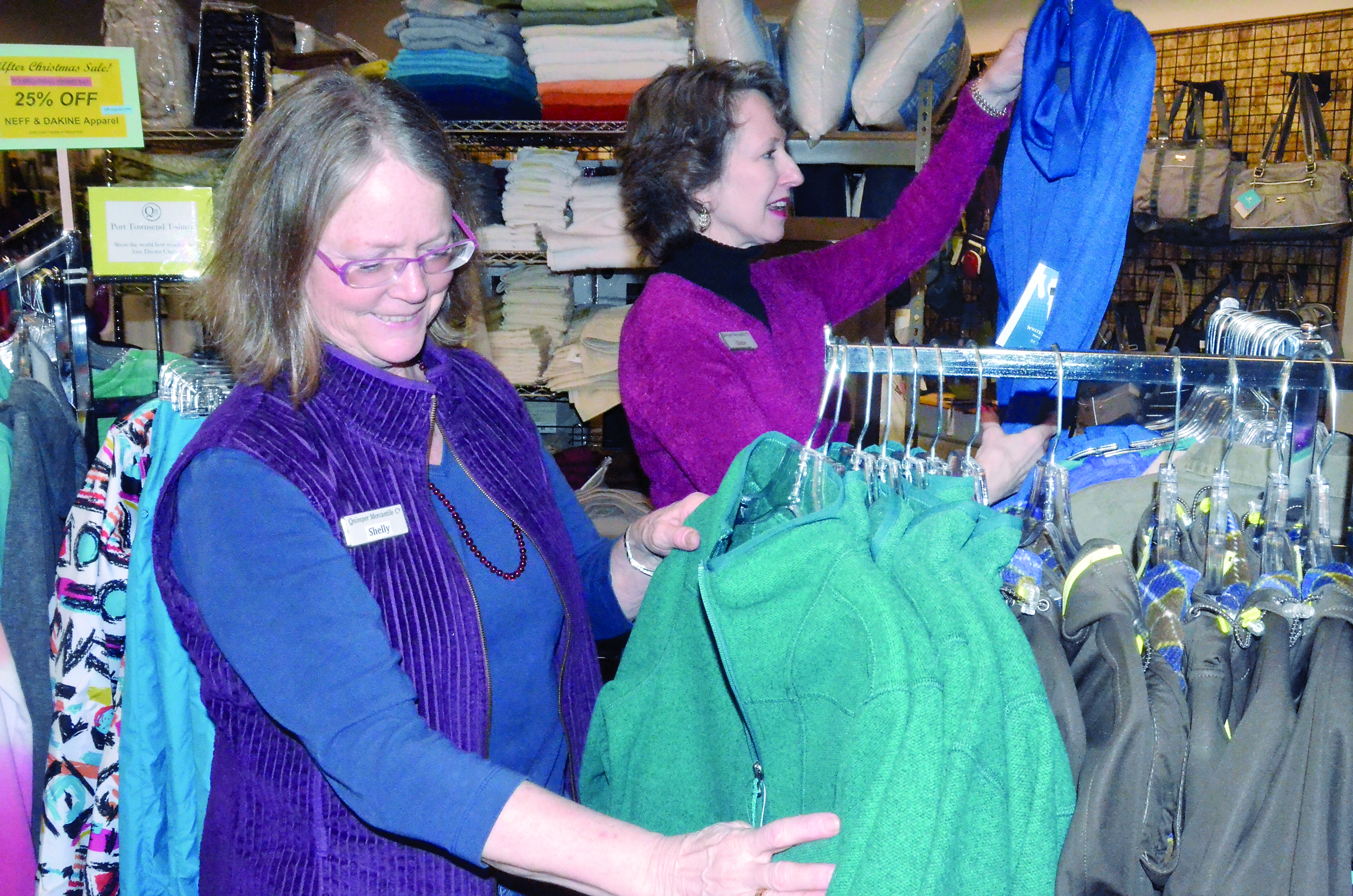 Quimper Mercantile sales clerks Shelly Carlson