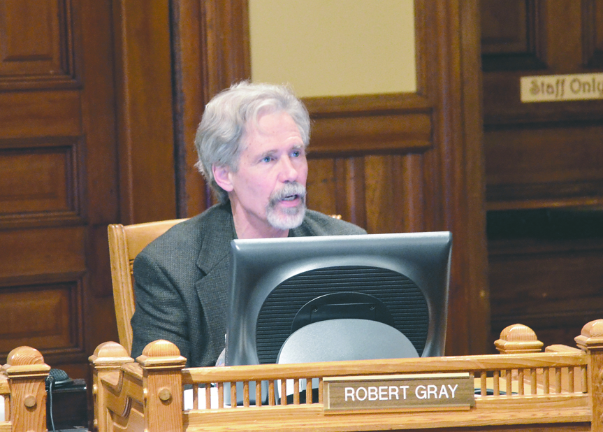 Port Townsend City Councilman Bob Gray provided the sole dissenting vote against a resolution that sets the stage for a library bond issue in August. Charlie Bermant/Peninsula Daily News