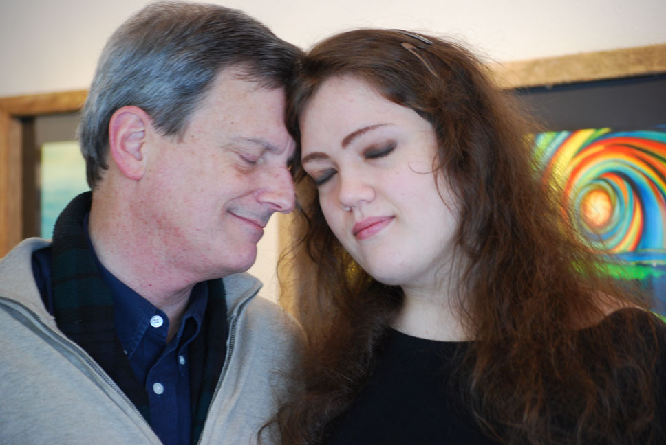 Adam Stern and Kamila Dameron take a moment before driving back to Seattle from Port Angeles