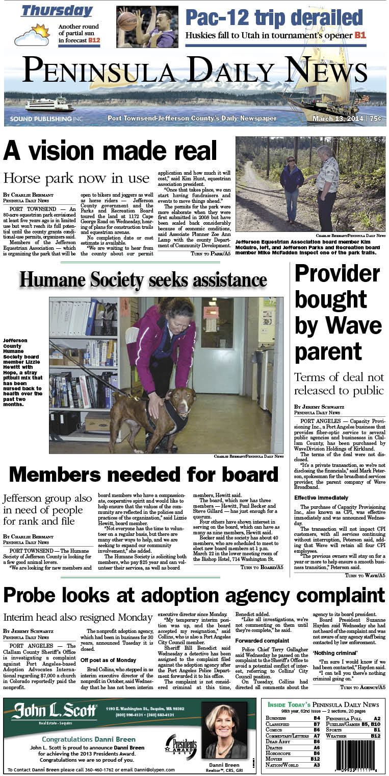 Today's front page for our Jefferson County readers.
