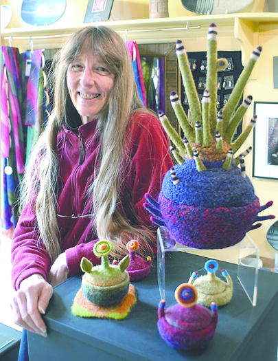 Artist Kim Thomson will give a presentation on felting at this Wednesday's Port Ludlow Artists League meeting. Guests are welcome.