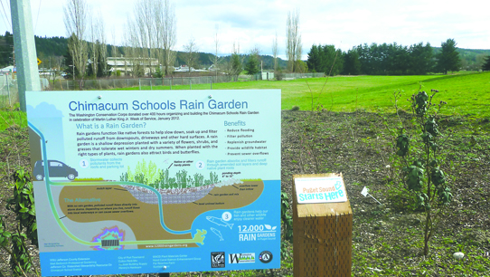 North Olympic Salmon Coalition and Port Hadlock-based AmeriCorps members with the Washington Conservation Corps constructed the sign with help from the North Olympic Salmon Coalition.