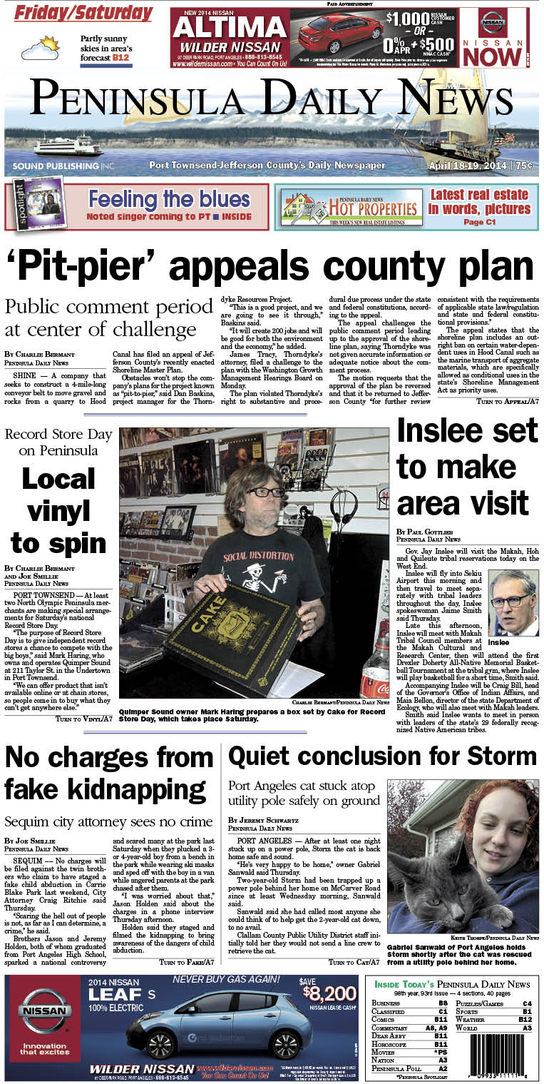 Today's PDN front page for our Jefferson County readers.