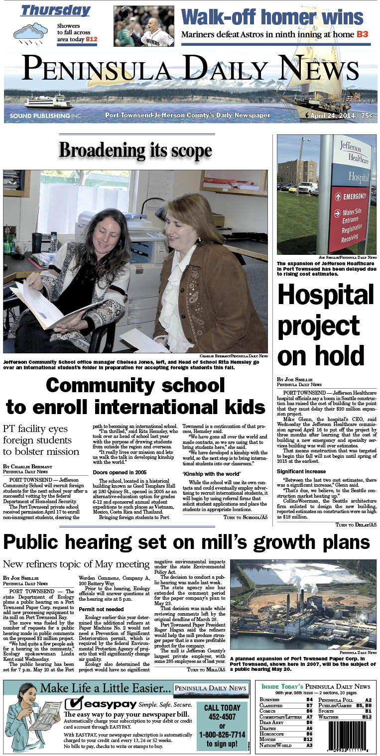 Today's PDN front page for our Jefferson County readers.