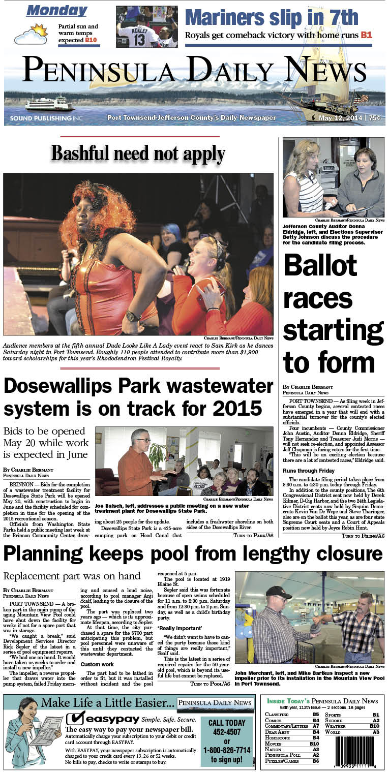 PDN's front page for today's Jefferson County readers.