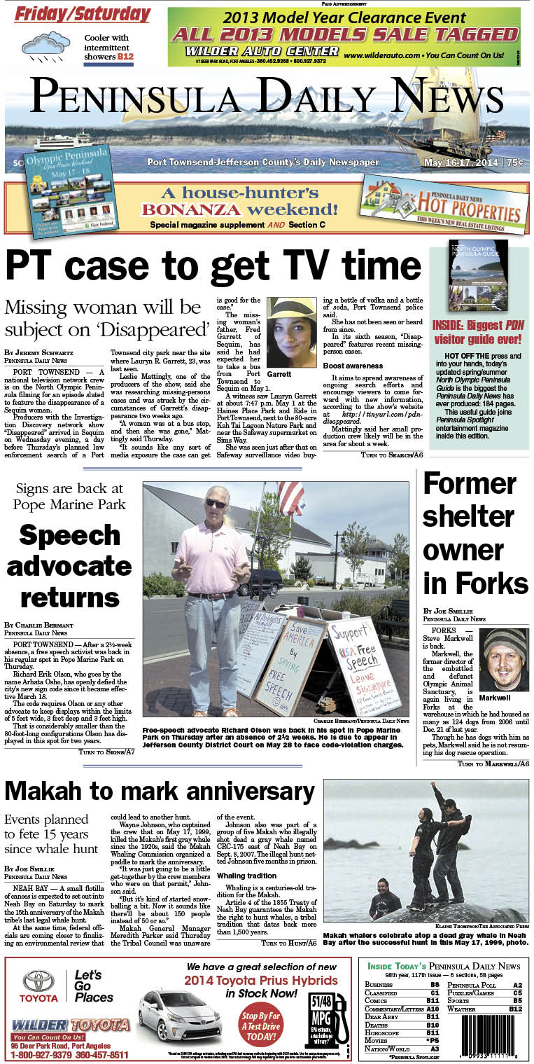 PDN's front page for today's Jefferson County readers.