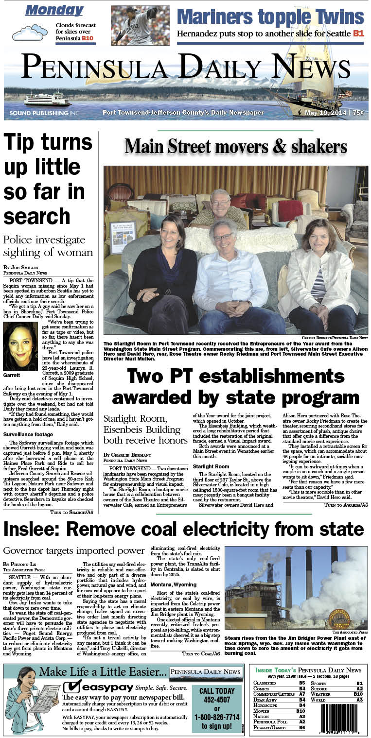 PDN's front page for today's Jefferson County readers.