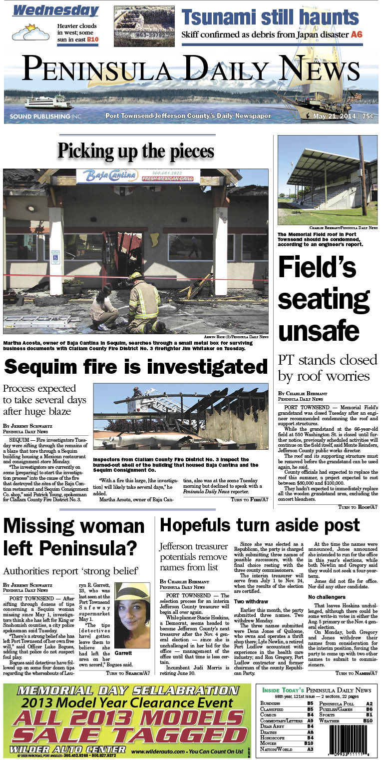 PDN's front page for today's Jefferson County readers.