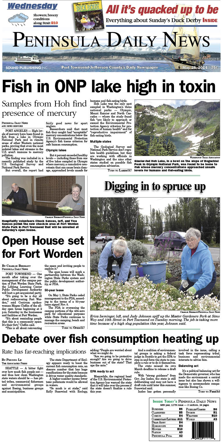 PDN's front page for today's Jefferson County readers.
