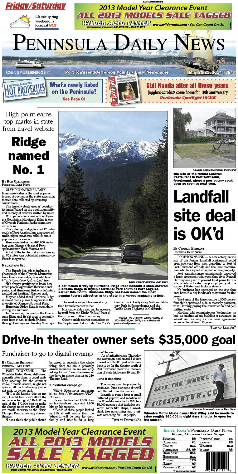 PDN's front page for today's Jefferson County readers.