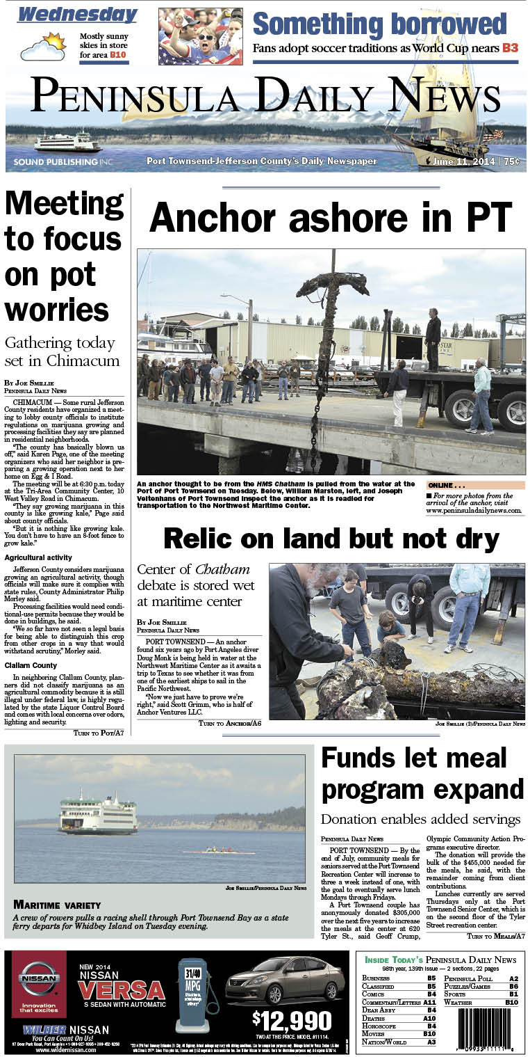 PDN's front page for today's Jefferson County readers.