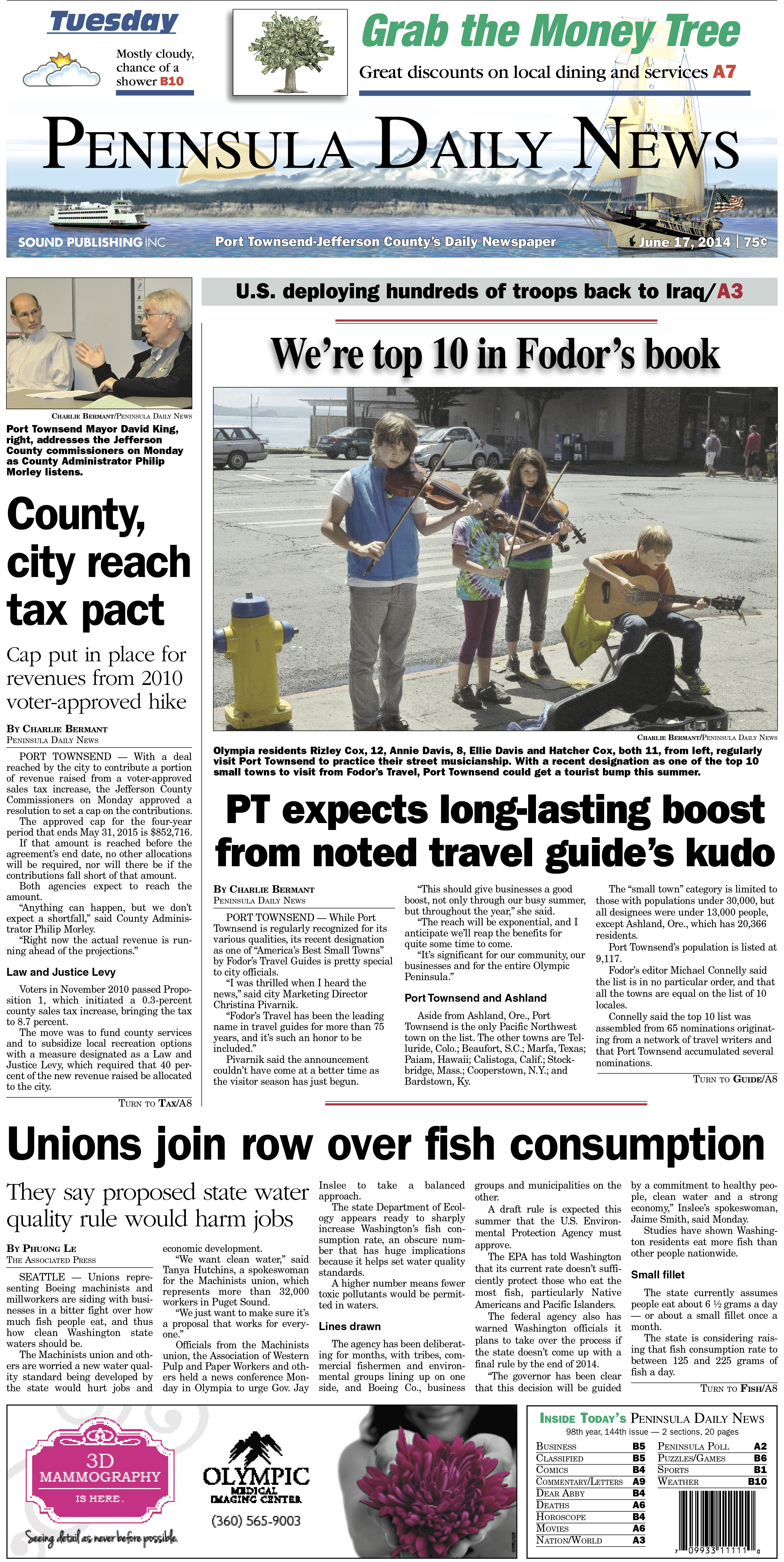 PDN's front page for today's Jefferson County readers.