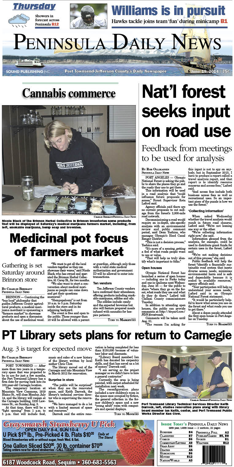 PDN's front page for today's Jefferson County readers.