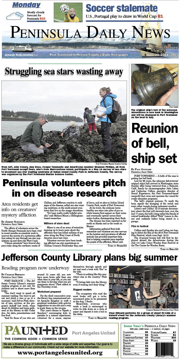 PDN's front page for today's Jefferson County readers.