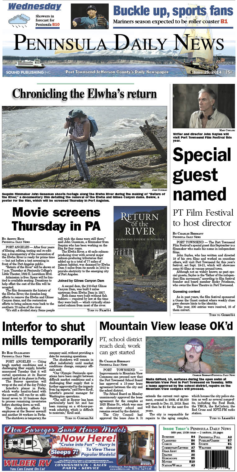 PDN's front page for today's Jefferson County readers.