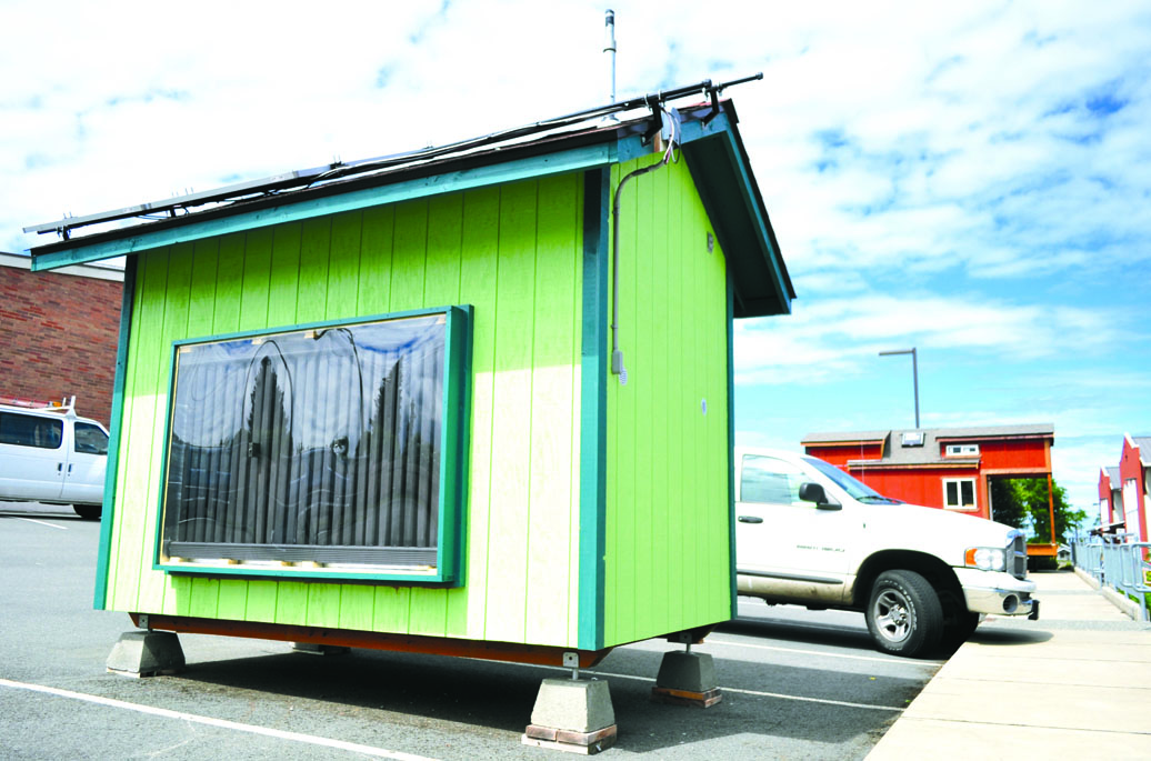 Students at Peninsula College designed and built this solar-powered shed. Jesse Major/for Peninsula Daily News