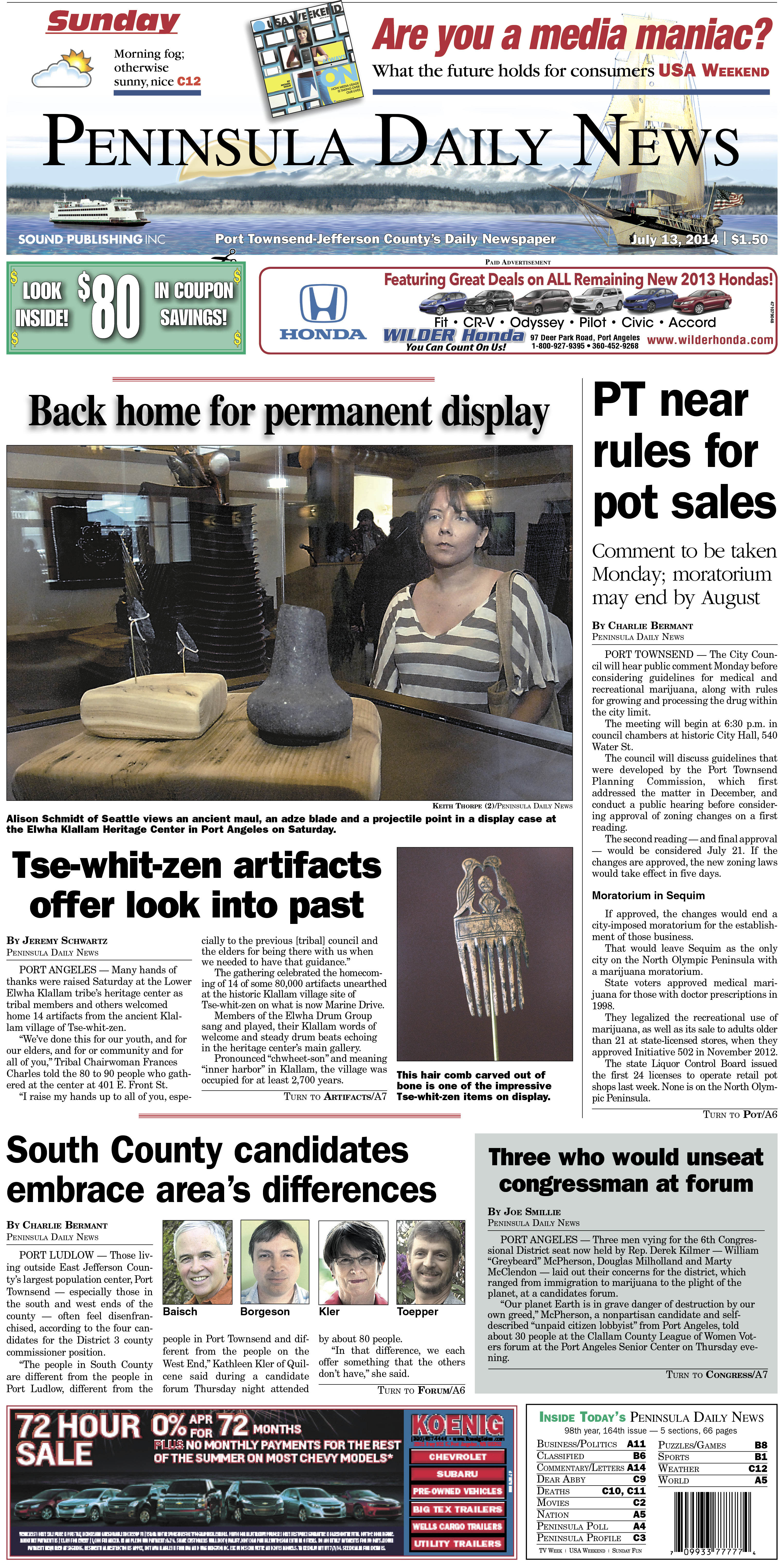 PDN's front page for today's Jefferson County readers. There's more inside that isn't online!