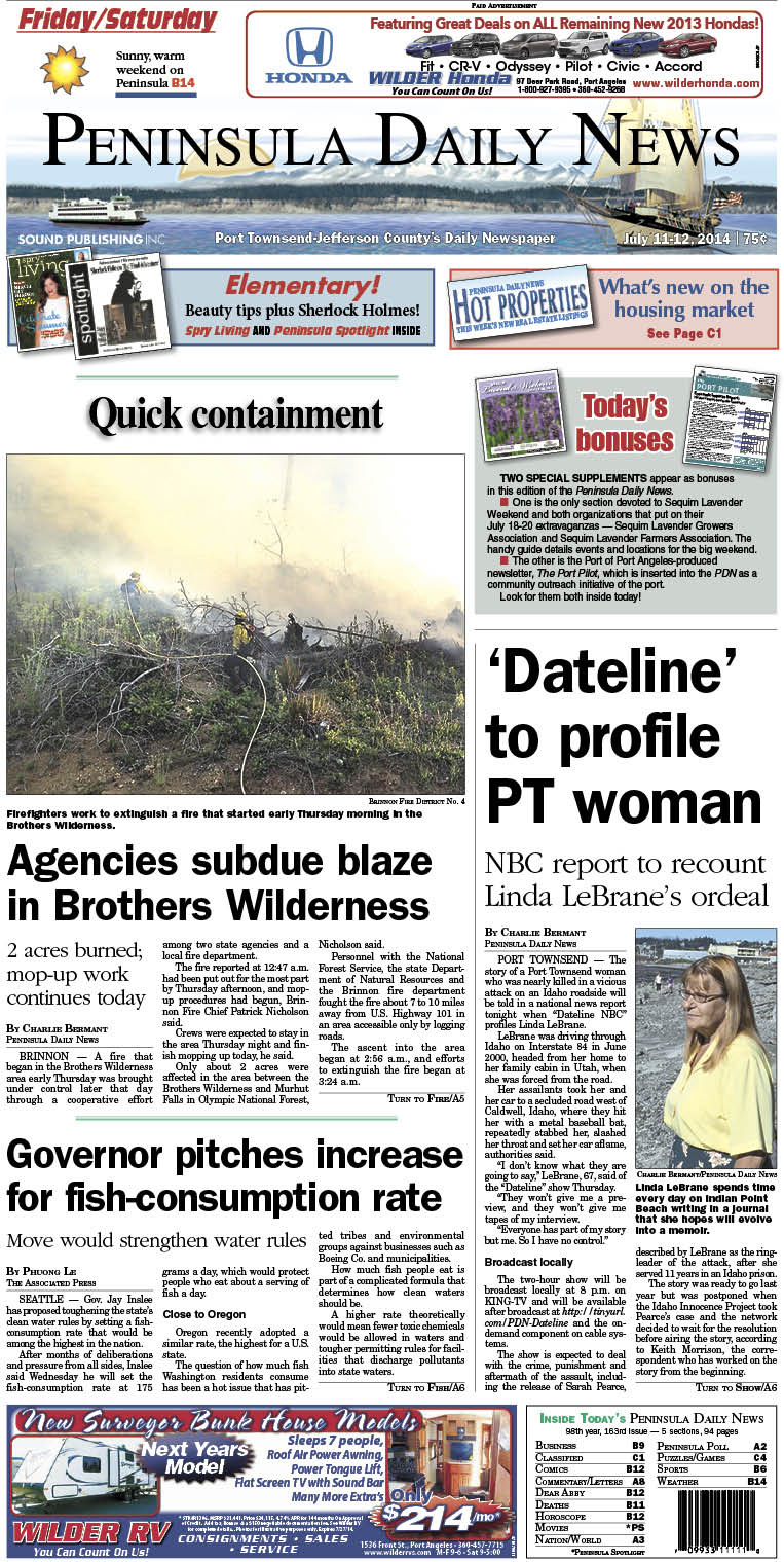 PDN's front page for today's Jefferson County readers. There's more inside that isn't online!