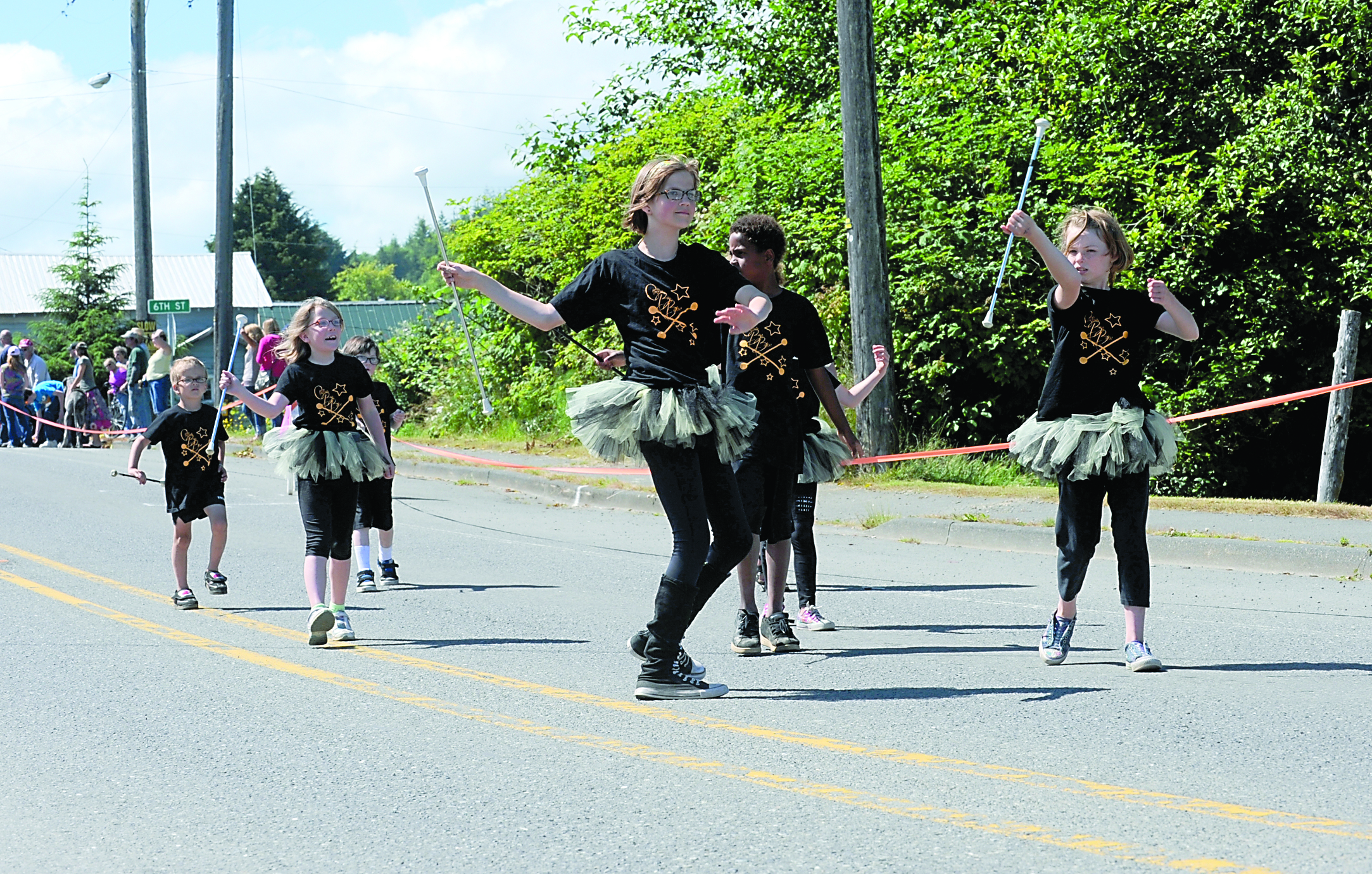 The Clallam Bay Twirlers show off their skills during the Clallam Bay-Sekiu Fun Days in 2010. Lonnie Archibald/for Peninsula Daily News