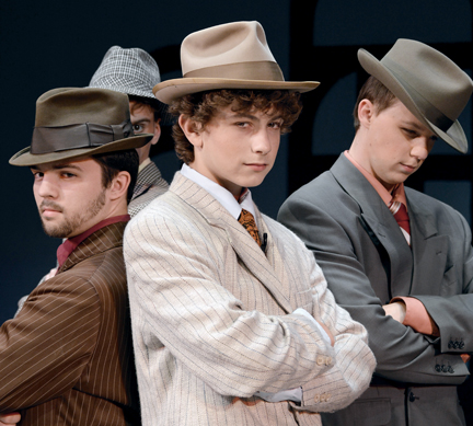 Among the guys in "Guys and Dolls": Casey Sisneros