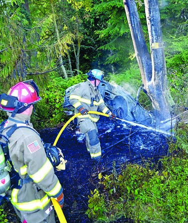 Firefighters were dispatched to Lotzgesell Road in Dungeness Tuesday night. Clallam County Fire District No. 3