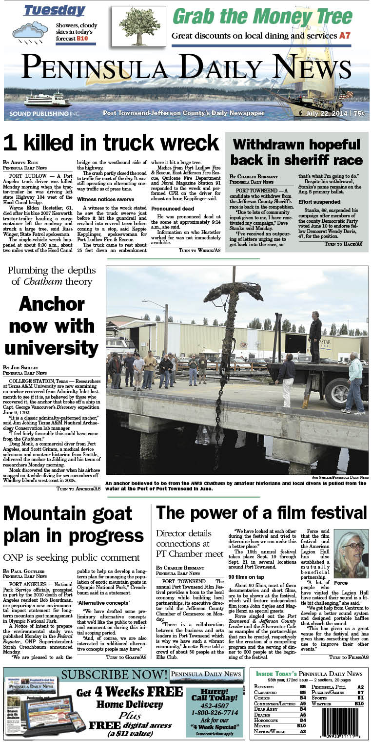 PDN's front page for today's Jefferson County readers. There's more inside that isn't online!