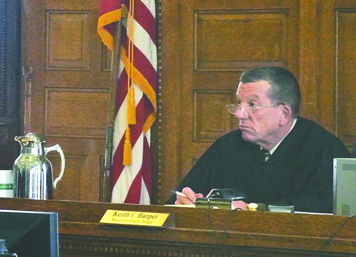 Jefferson County Superior Court Judge Keith Harper declared a mistrial in the Michael J. Pierce double murder case Monday in Port Townsend. Charlie Bermant/Peninsula Daily News