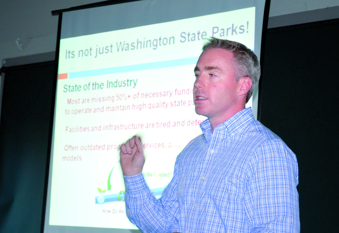 Brian Justy is a consultant hired to develop a business plan for the Lifelong Learning Center Public Development Authority. Charlie Bermant/Peninsula Daily News