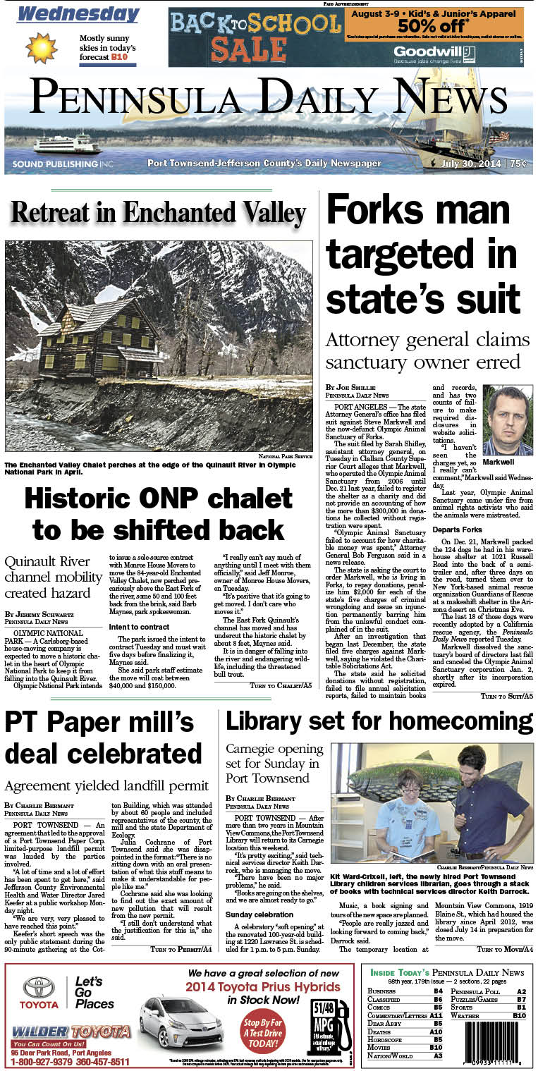 PDN's front page for today's Jefferson County readers. There's more inside that isn't online!