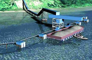 An artist's rendering shows the proposed Hood Canal terminal. Peninsula Daily News file photo