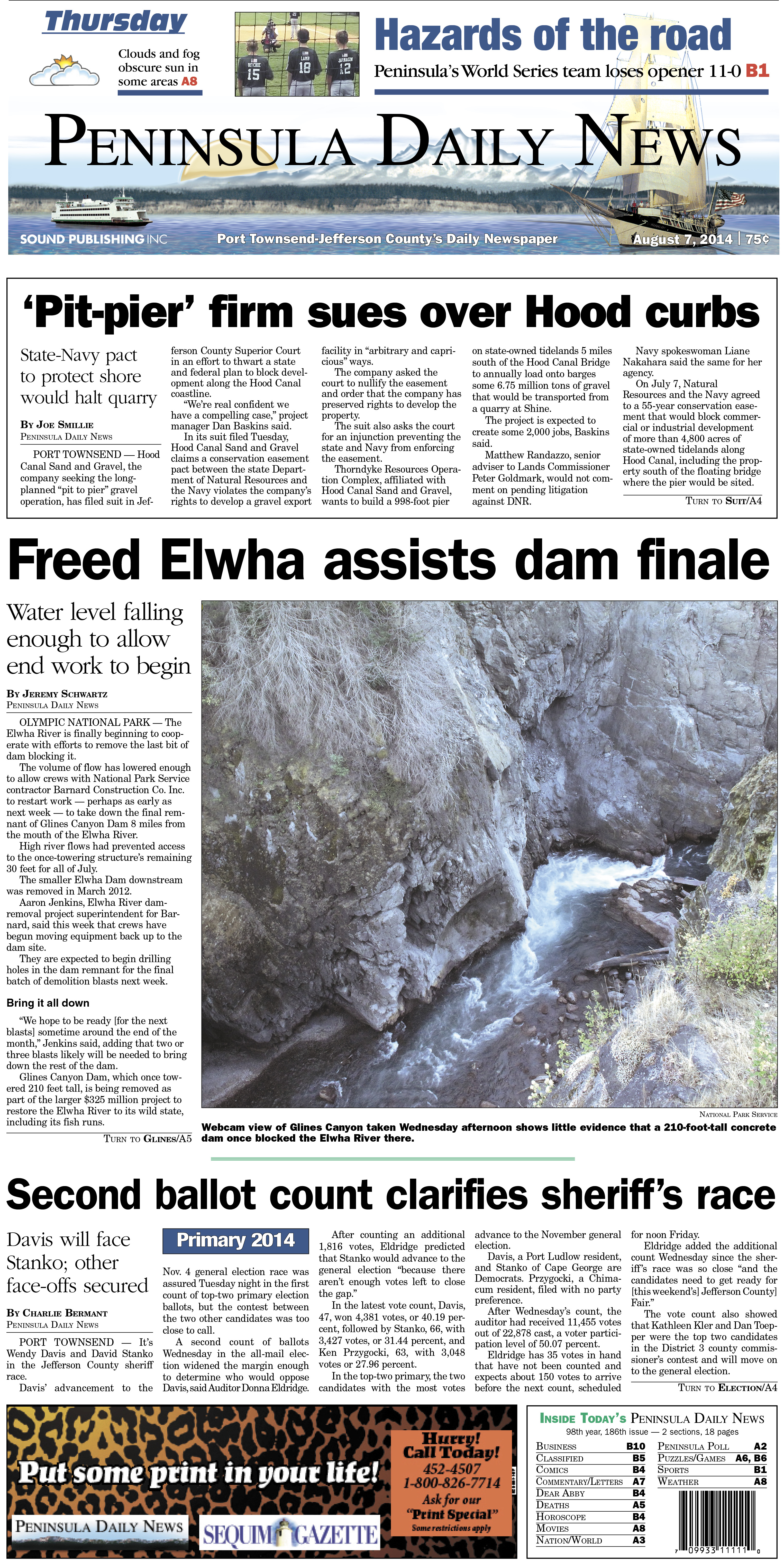 PDN's front page for today's Jefferson County readers. There's more inside that isn't online!