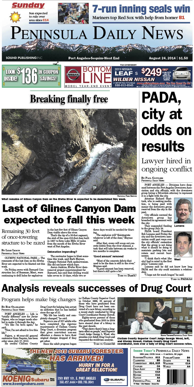 PDN's front page for today's Clallam County readers. There's more inside that isn't online!