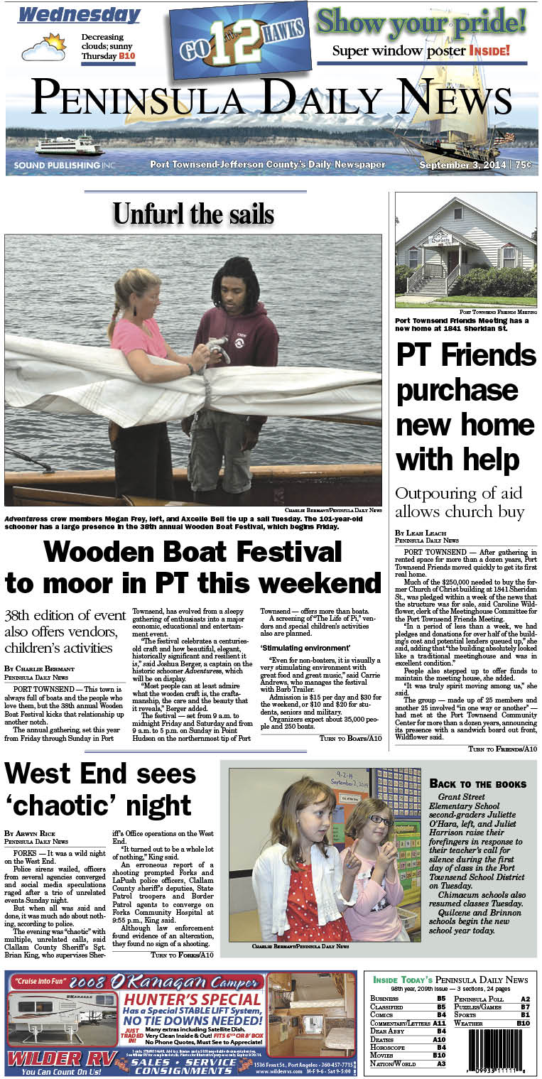 PDN's front page for today's Jefferson County readers. There's more inside that isn't online!