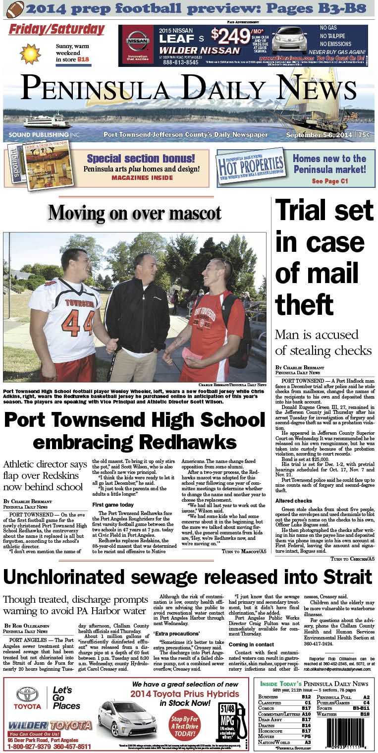 PDN's front page for today's Jefferson County readers. There's more inside that isn't online!