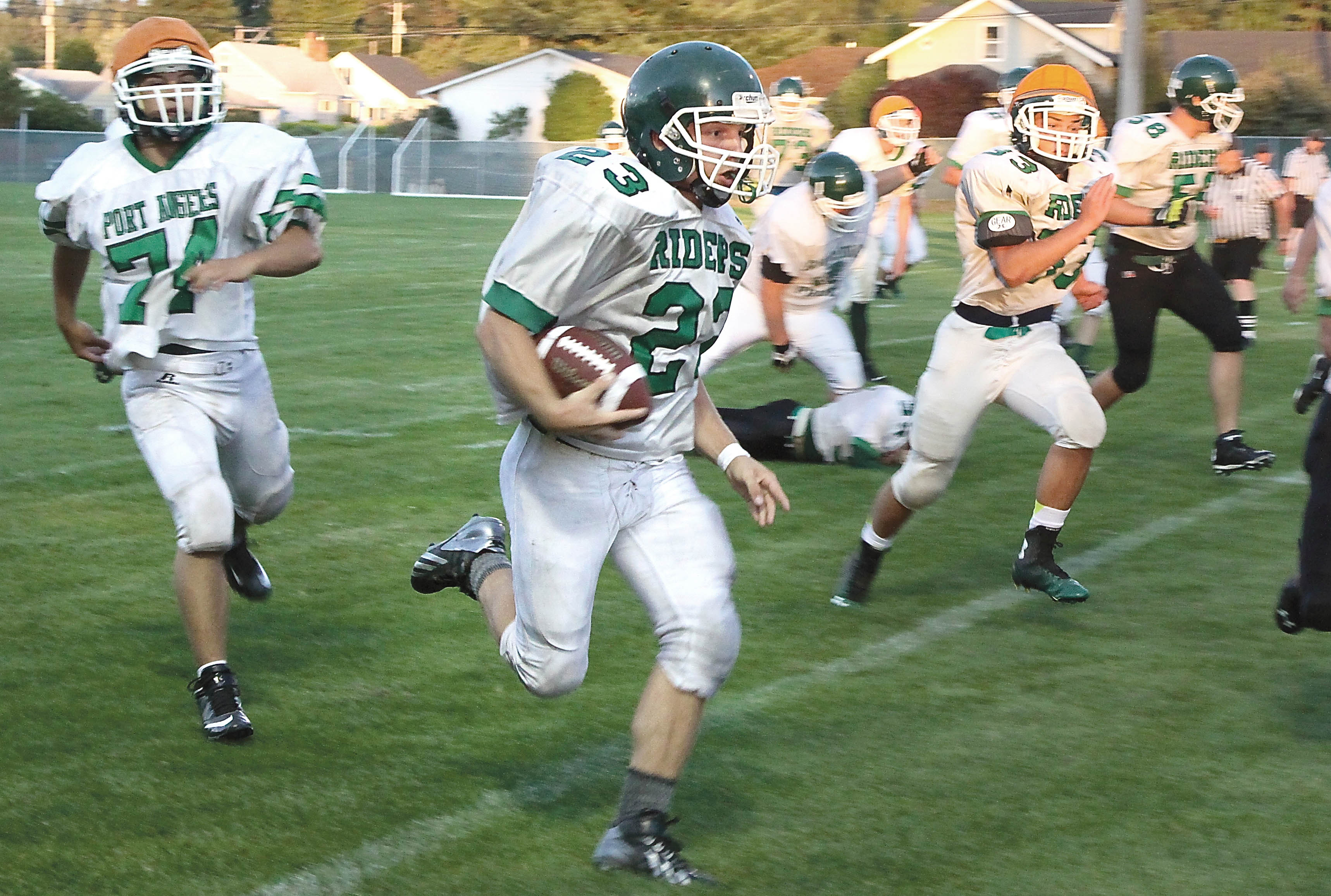 Port Angeles running back Sam Burton