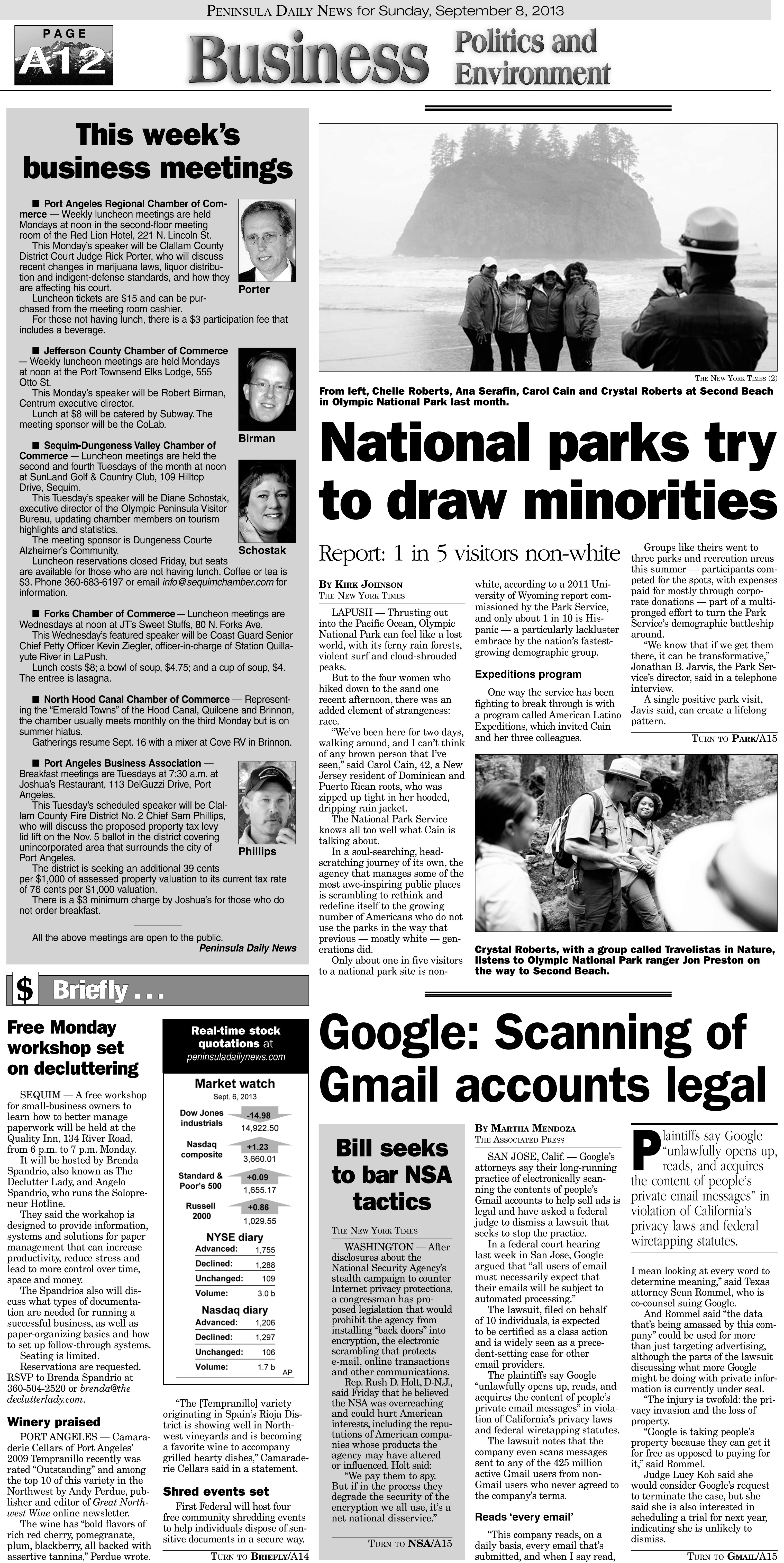 A page from Sunday's PDN (Click on image to enlarge)