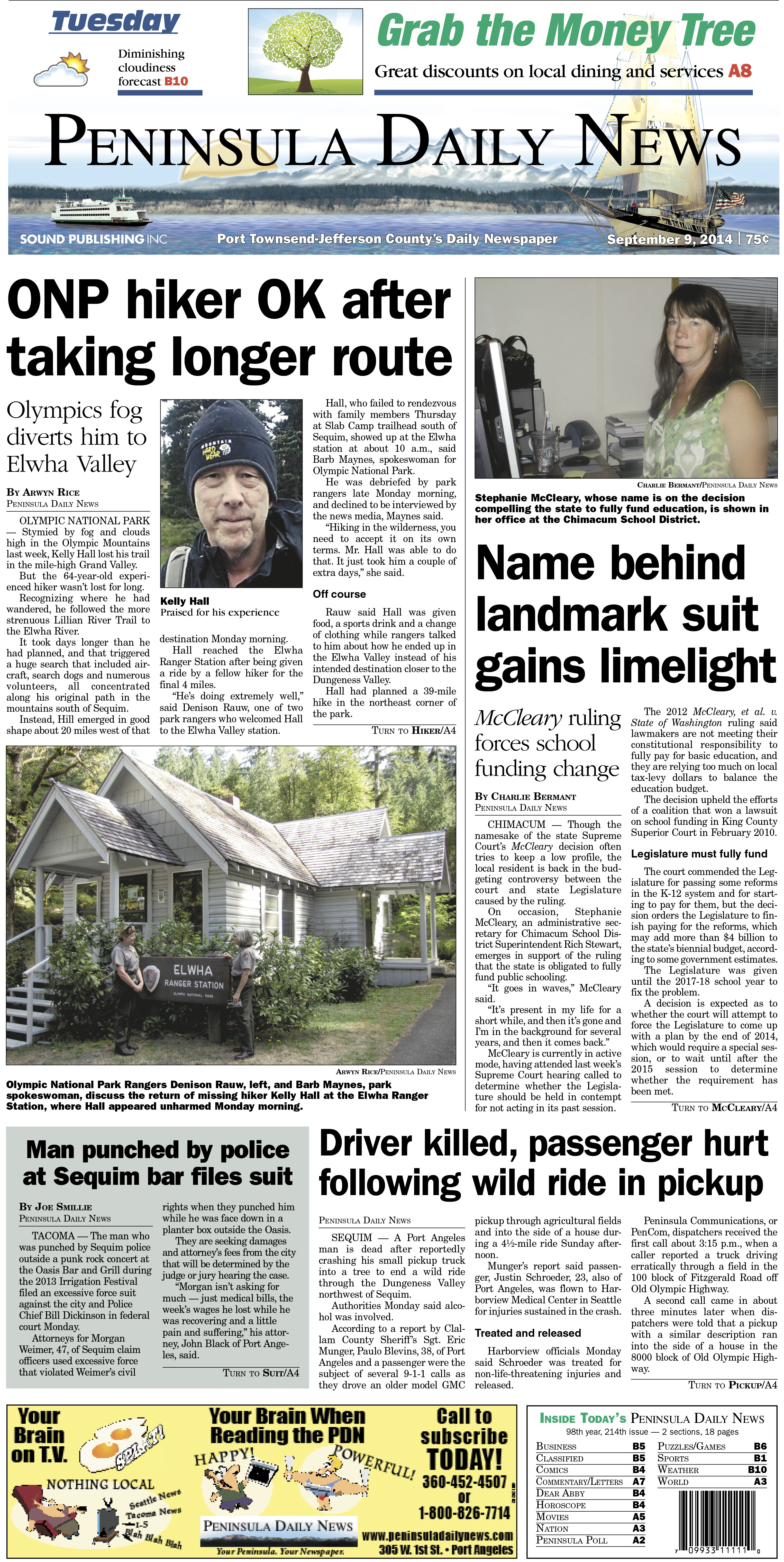 PDN's front page for today's Jefferson County readers. There's more inside that isn't online!