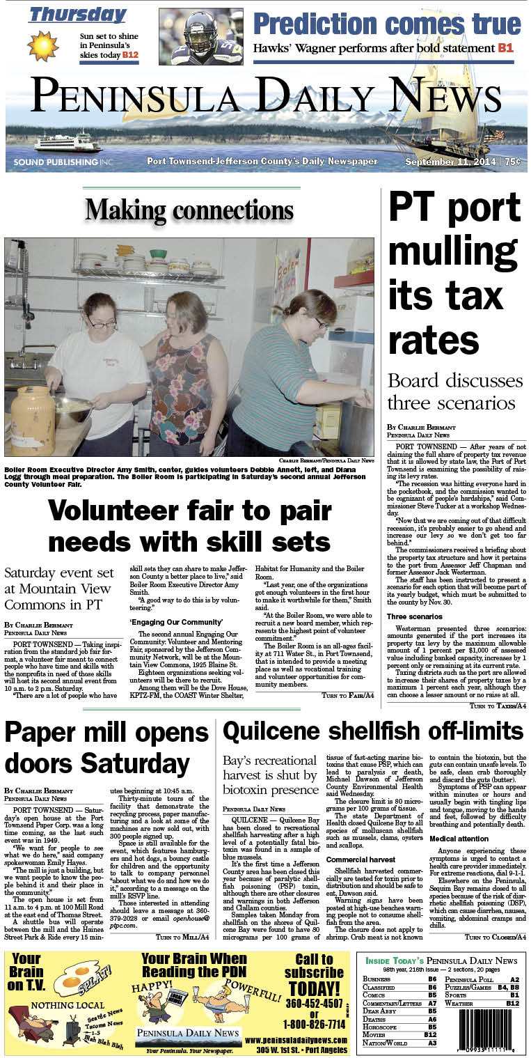 PDN's front page for today's Jefferson County readers. There's more inside that isn't online!