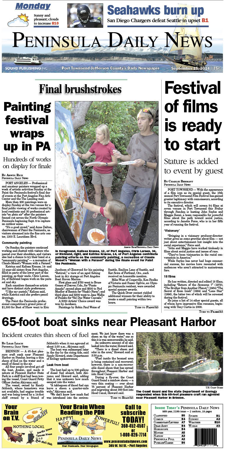 PDN's front page for today's Jefferson County readers. There's more inside that isn't online!