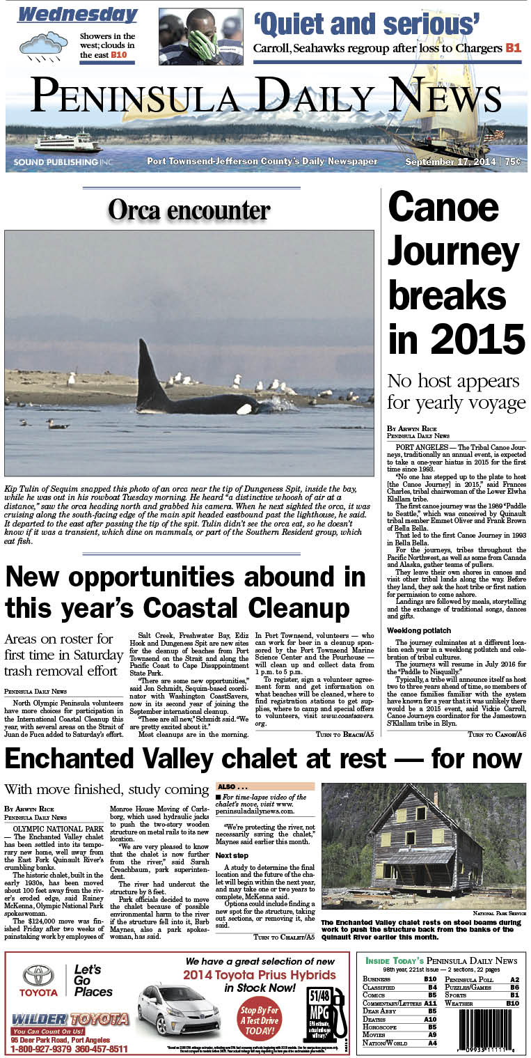PDN's front page for today's Jefferson County readers. There's more inside that isn't online!