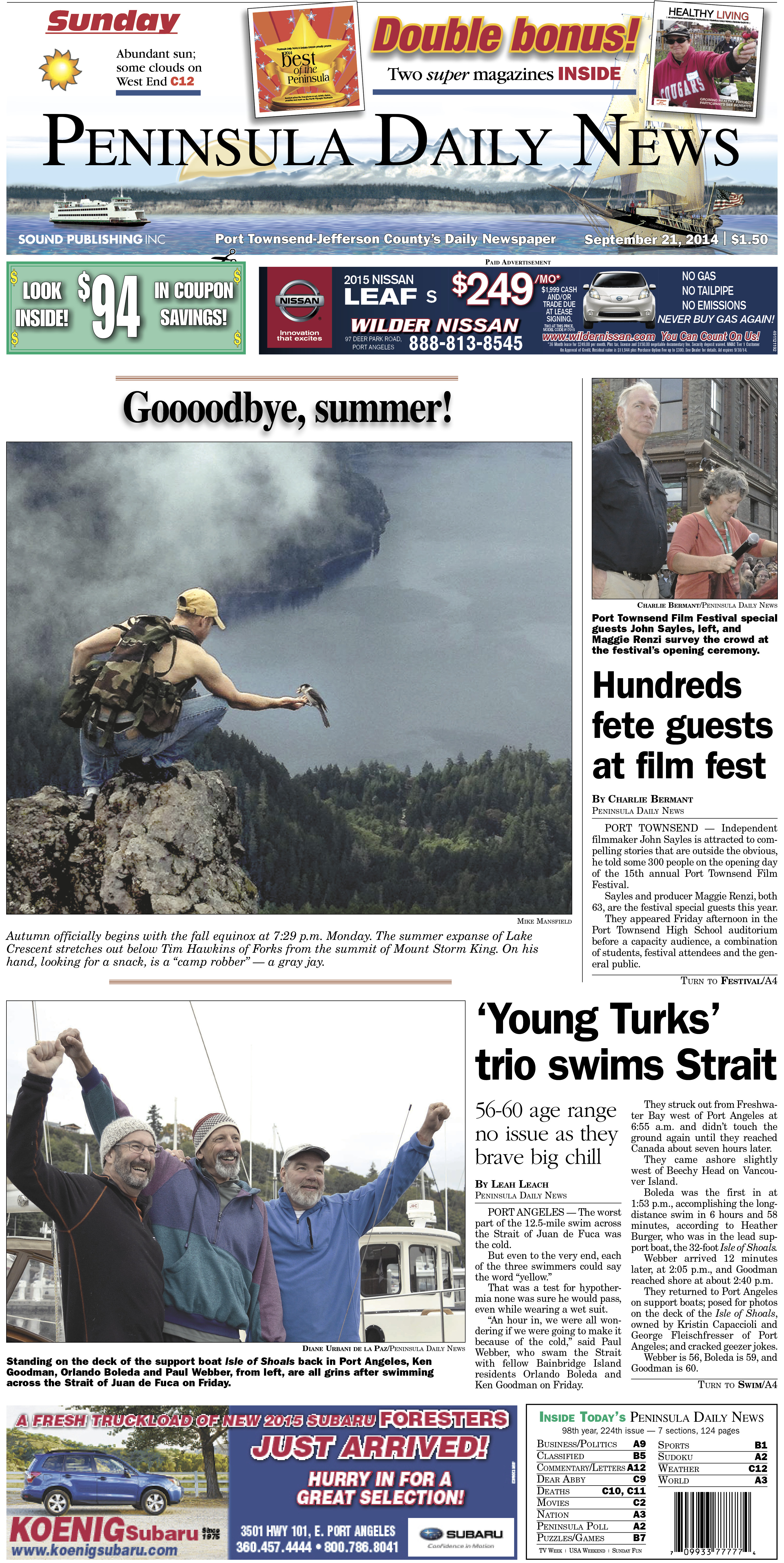PDN's front page for today's Jefferson County readers. There's more inside that isn't online!