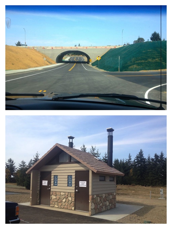 The new underpass and one of the restrooms at the revamped Deer Park rest area east of Port Angeles. Leya Heart