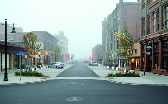 Decades-old utility poles were removed from Taylor Street this week