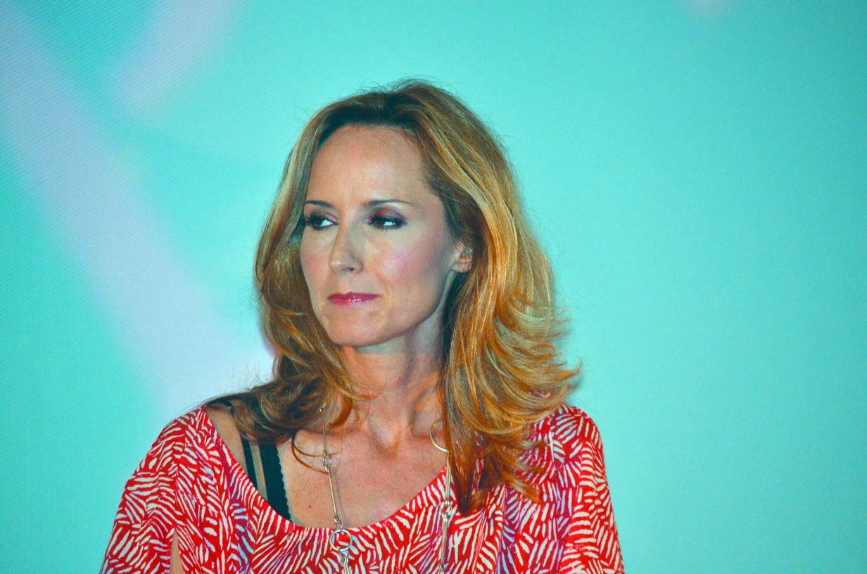 Chely Wright speaks to the audience after a screening of her film