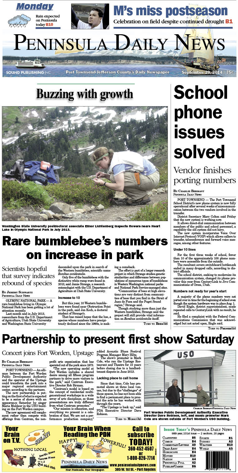Here is today's Jefferson County edition front page. There's more inside that isn't online!